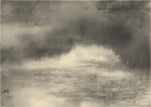 《黄钟大吕-洗尽尘滓》28.5×41.5cm 绢本水墨&nbsp; 2020 