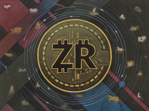 刘嘉颖 《私人货币ZR 》&nbsp;117x86.7cm&nbsp; 绢本设色 2020 