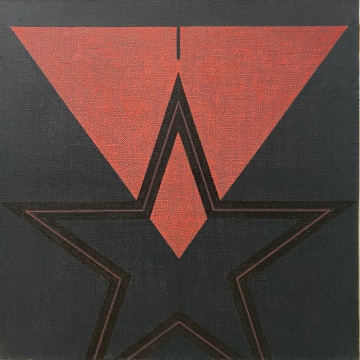 《朱砂》 100×100cm 布面矿物质颜色 2018 