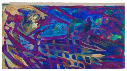 《聚会》 70×131.5cm&nbsp;布面丙烯 2019 