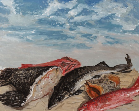 倪军《东星斑》 80 x 100 cm 布面油画&nbsp; 2020 
