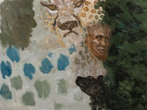 倪军《黑暗的康拉德》90 x 120 cm&nbsp; 布面油画 2021 