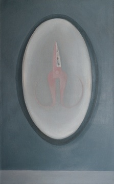 毛旭辉 《镜子里的剪刀》 180×110cm 布面油画 1999 