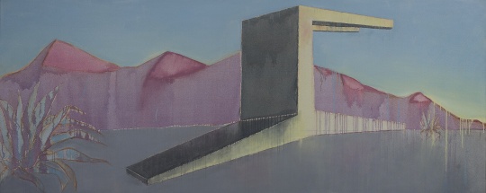 毛旭辉 《倒下的椅子与干涸的河床》 120×300cm 布面丙烯 2011 