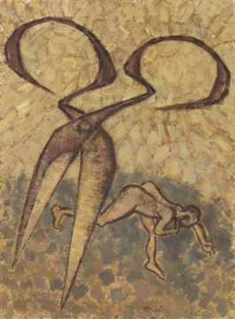 毛旭辉 《剪刀丛林·光芒》 300×220cm 布面丙烯、油画 2018-2019