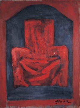 毛旭辉 《家长的红色座椅》 103×77cm 布面油画 1993 