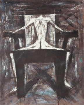 毛旭辉 《靠背椅上的白色人体》 101×81cm 布面油画 1989 