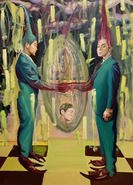 《我的面容、我的心，简洁如画》 150x120cm&nbsp; 布面油画 2021 