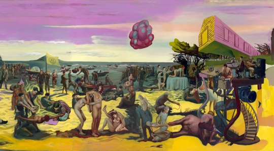《 永生之岛 》局部 布面油画 1200x300cm 2019 