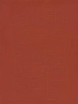 吴杉《朝天子B》 40x30cm 大漆+麻+木板 2019 
