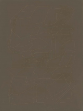 吴杉《寨儿令A》 80x60cm 大漆+麻+木板 2019 