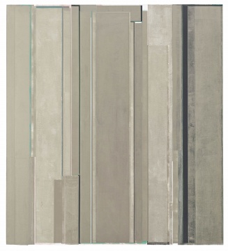 刘可《金色圣维克多山之五》 210x190cm &nbsp;布面综合材料 2018 