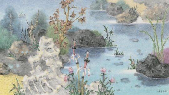 《诸野之露》 56x100cm 纸本设色 2021 