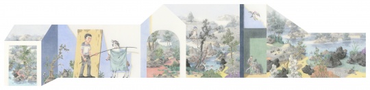 《惊鹊图》 200x880cm 纸本设色 2021 