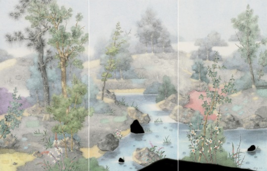 《诸野之薄》 144x219cm 纸本设色 2021 