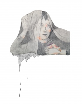 《秘密》 宽62cm 纸本设色 2021 