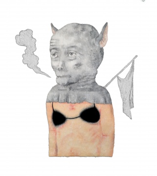 《出巡》 高65cm 纸本设色 2021 
