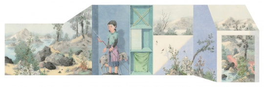 《不需归图》 165x540cm 纸本设色 2020 