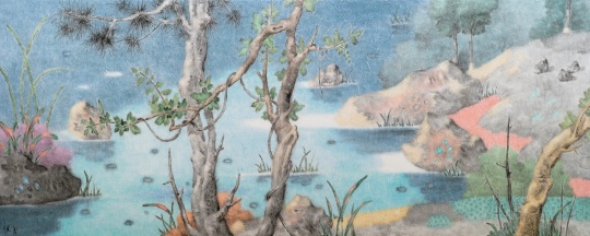 《诸野之诉》 52x130cm 纸本设色 2021 