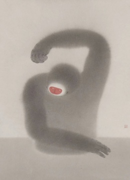 李戬 《半猿》 93×68cm 纸本设色 2020 