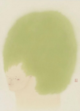 李戬 《少年K》&nbsp;56×41cm&nbsp;纸本设色 2020 