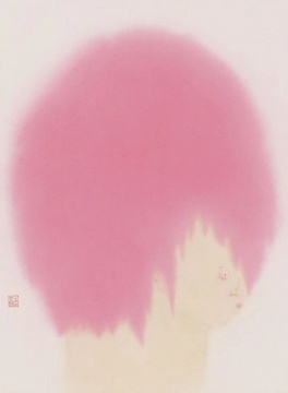 李戬 《少年O》&nbsp;56×41cm&nbsp;纸本设色 2020 