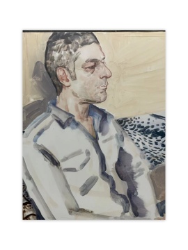 伊丽莎白·佩顿，《皮埃尔 （皮埃尔·于热）》 53.7x43.2cm&nbsp; 2011-2012，板面油画，私人藏品 