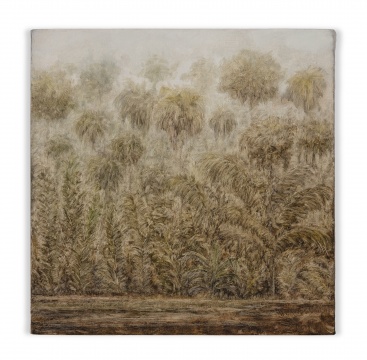 卢卡·阿鲁达，《无题 （沙漠 – 模型系列）》30x30cm&nbsp;2019 布⾯油画 X美术馆馆藏 