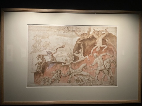 费德里科•祖卡罗（约 1542 至 1609年）《对贪婪者的惩罚：为佛罗伦萨大教堂所绘的习作》 