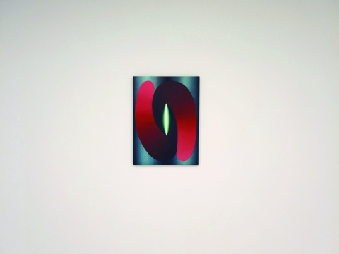 洛伊·霍洛韦尔 《红与蓝的相交》 71.1×53.3cm 布面油画 2015 