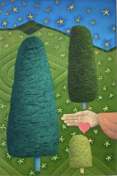 张弓 《三是一体2》 30×20cm 布面油画 2021 