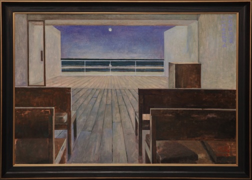 付蕊 《一首蓝色的诗 II》&nbsp;80x120cm&nbsp;布面油画&nbsp;2020 