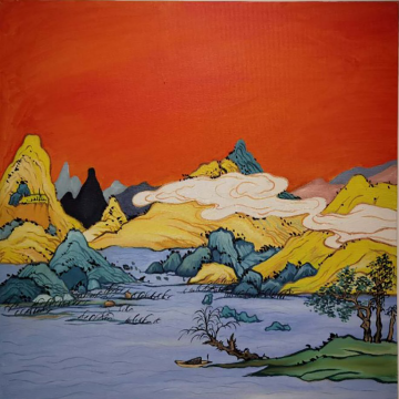 王明贤《以古为新1》60×60cm 布面油画 2019 