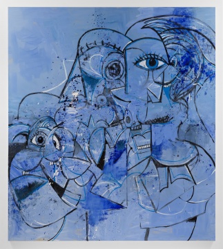 乔治·康多&nbsp;《C大调布鲁斯》&nbsp;300.4 x 266.7 x 4.4 cm&nbsp;亚麻布油彩&nbsp;2021 &copy; 乔治·康多，私人收藏，龙美术馆提供，摄影：托马斯·巴拉特 &nbsp; 