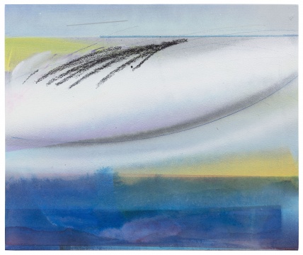 王志渊《云》50x60cm 木板丙烯, 喷漆, 炭笔&nbsp;&nbsp;2021 