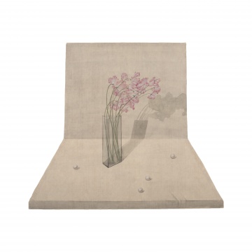 顾静 《瓶花2》&nbsp;50X70cm 绢本设色 2021
