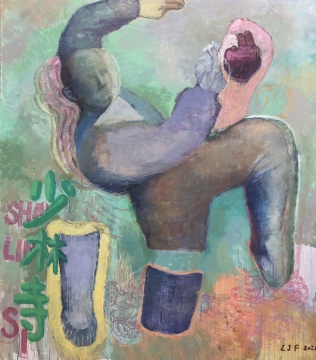 李剑锋 《少林寺》 180x160cm&nbsp; 亚麻油彩 2021 