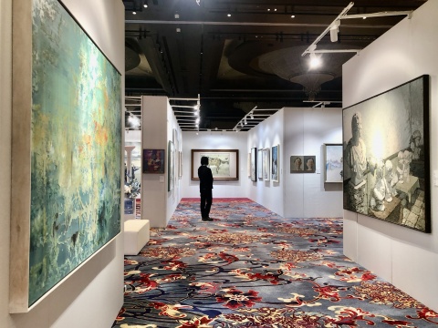 现当代艺术预展现场 &nbsp; 
