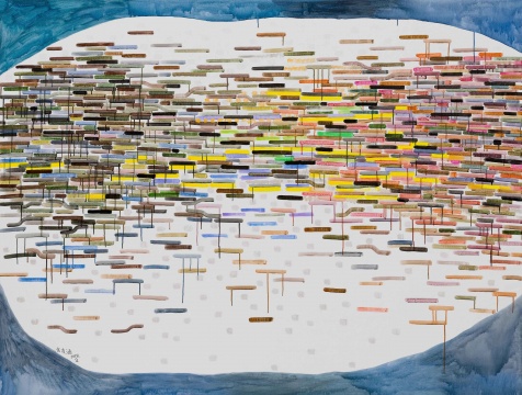 余友涵 （b.1943）&nbsp; 《2019-5-4》&nbsp;&nbsp; 布面丙烯&nbsp; 157×208 cm&nbsp; 2019 
