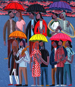 奇蒂·纳罗德《私密一隅》，布面丙烯，160 × 140 cm，2021 