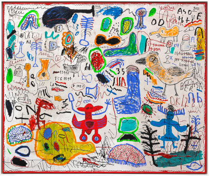 尤尼扎尔《无题 》，布面丙烯，200 × 240 cm，2021 