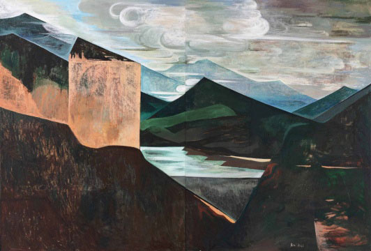 《峭壁水库》 230cmx340cm 布面油画 2021 