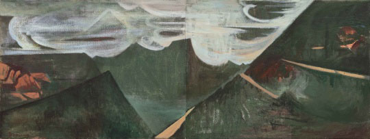 《山外山 》 60cmx160cm 布面油画 2019 