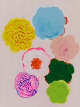 《花朵2021之三》&nbsp; 40x30cm 布面丙烯&nbsp; 2021 