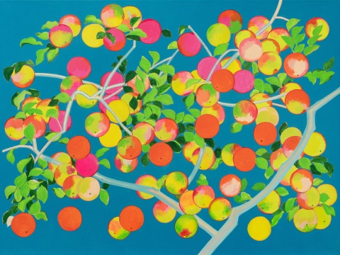 《苹果2021之三》&nbsp; 97x130cm 布面丙烯 2021 