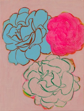 《花朵2021之八 》 30.5x23cm 布面丙烯 2021 