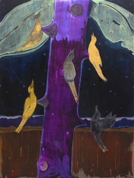 汪一《夜莺》153×115cm 布面油画 2021 