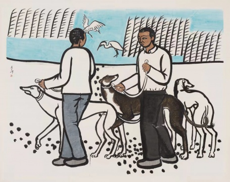 仝天庆《潮白河》240×310cm 纸本水墨设色 2022&nbsp;&nbsp; 