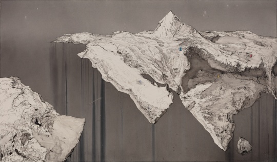 朱日新《行走之路》100x170cm 布面丙烯 2021 