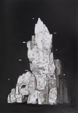 朱日新《巴别塔》140x200cm 布面丙烯 2021 